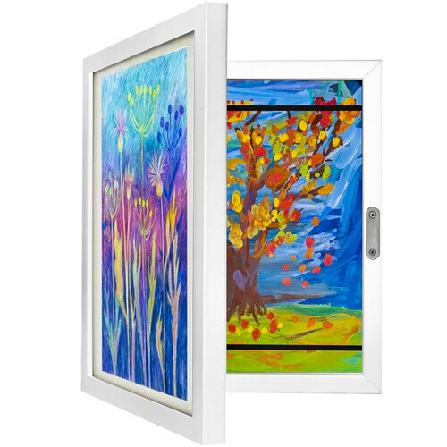 Umělecký otevírací rám na fotky – výkresy A4 - bílý