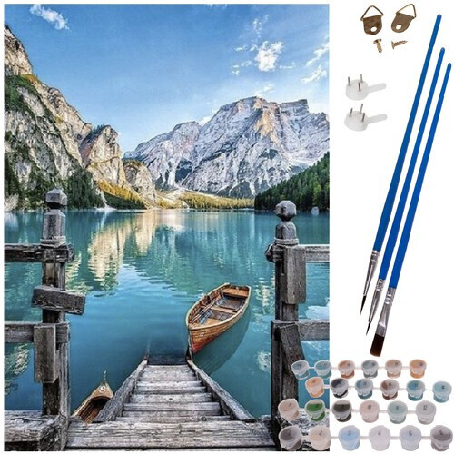 Malování podle čísel - horská krajina - 40x50 cm