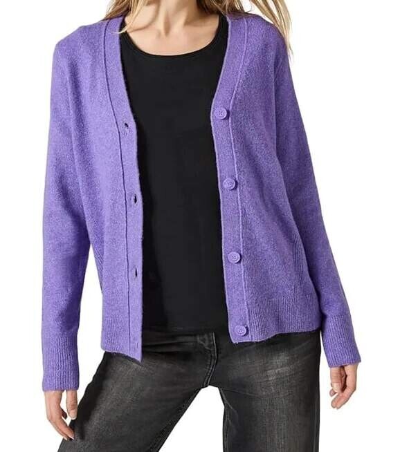 Cecil fialový svetr na knoflíky