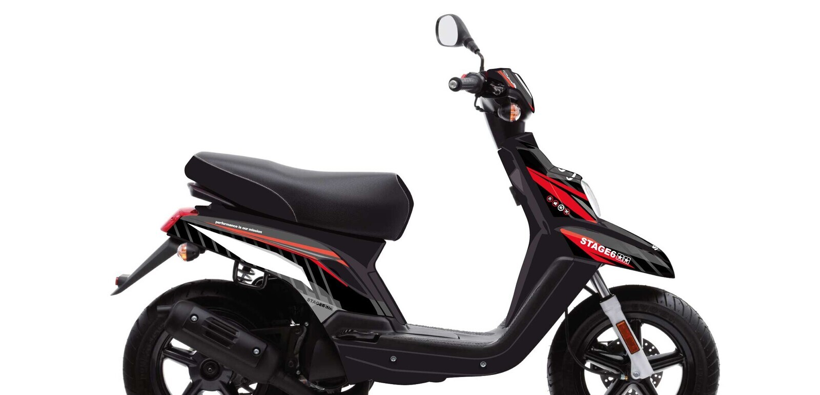 Stage6 Sada samolepek Yamaha BWs od 2004 Stage6, červená