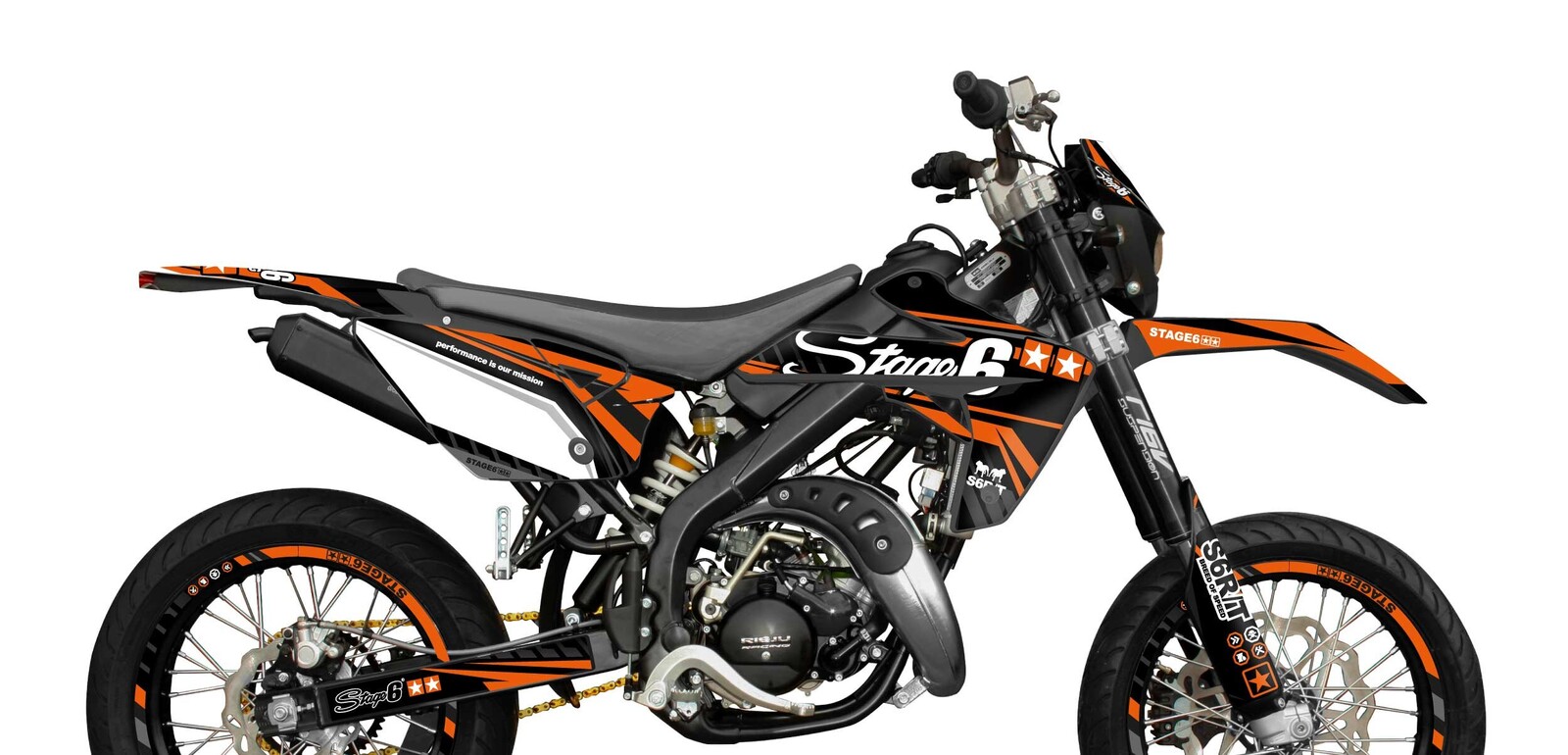 Stage6 Sada samolepek Rieju MRT 2009 - 2021 Stage6, oranžová