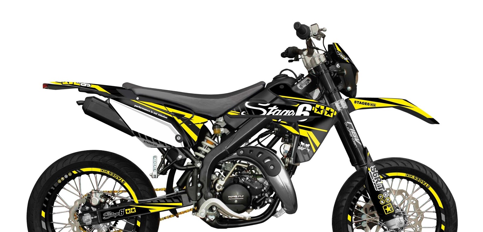 Stage6 Sada samolepek  Rieju MRT 2009 - 2021 Stage6, žlutá