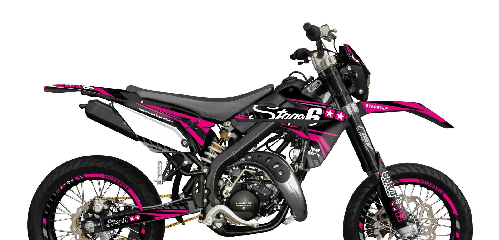 Stage6 Sada samolepek  Rieju MRT 2009 - 2021 Stage6, růžová