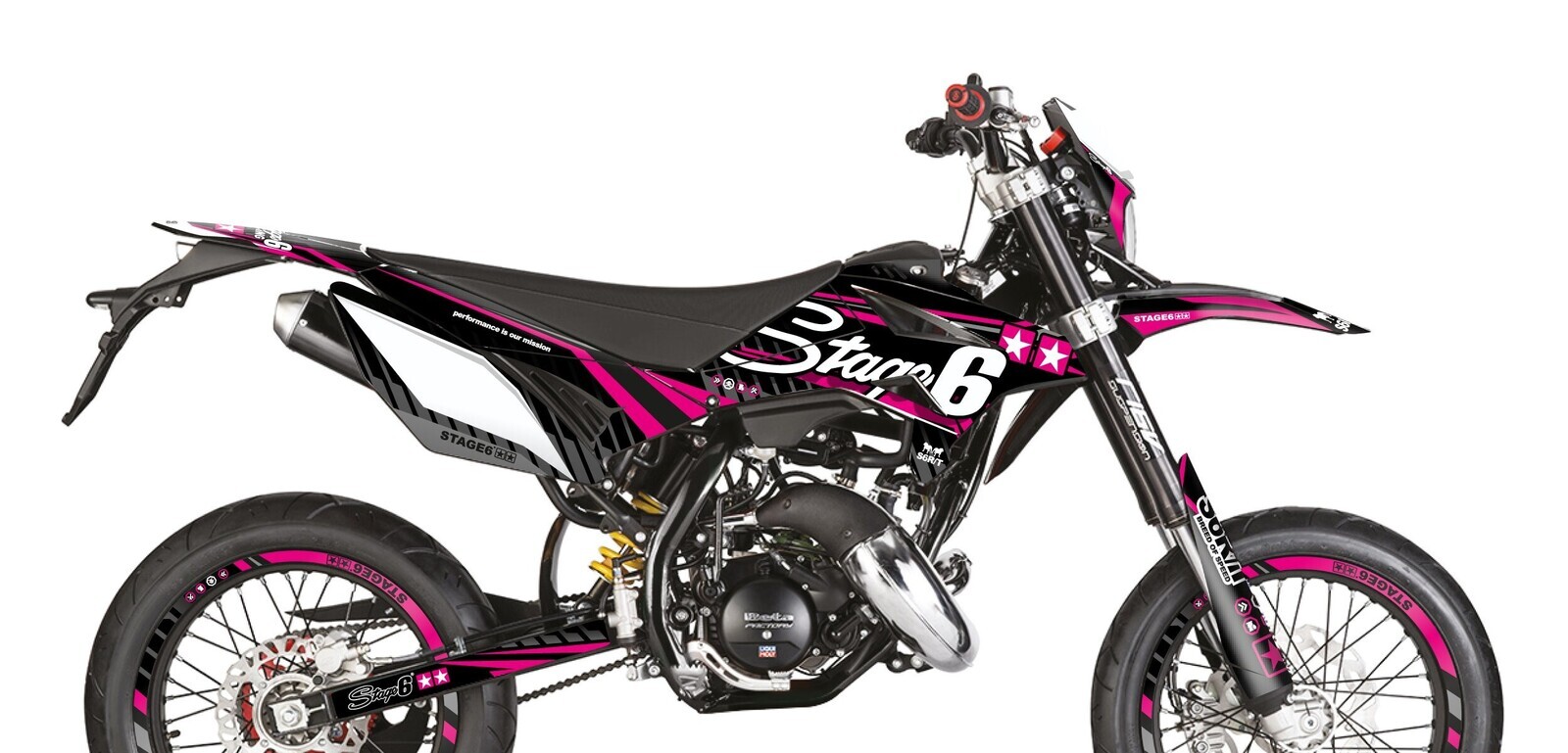 Stage6 Sada samolepek Beta RR 2011 - 2020 Stage6, růžová