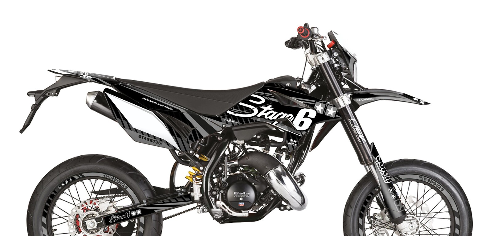 Stage6 Sada samolepek Beta RR 2011 - 2020 Stage6, černá