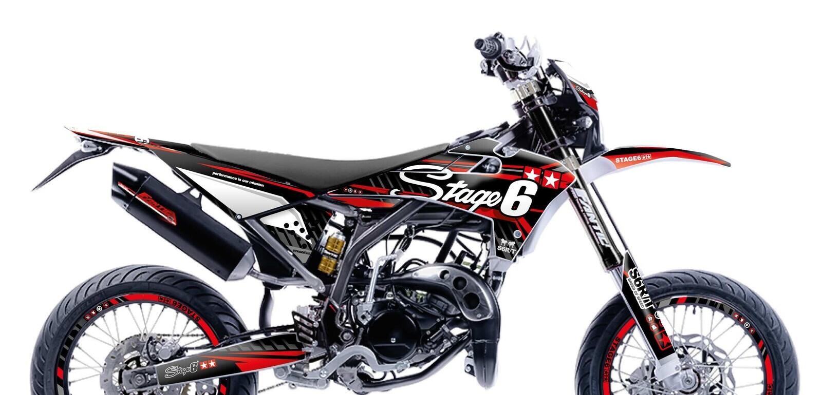 Stage6 Sada samolepek Fantic XM 50 2017 - 2022 Stage6, červená