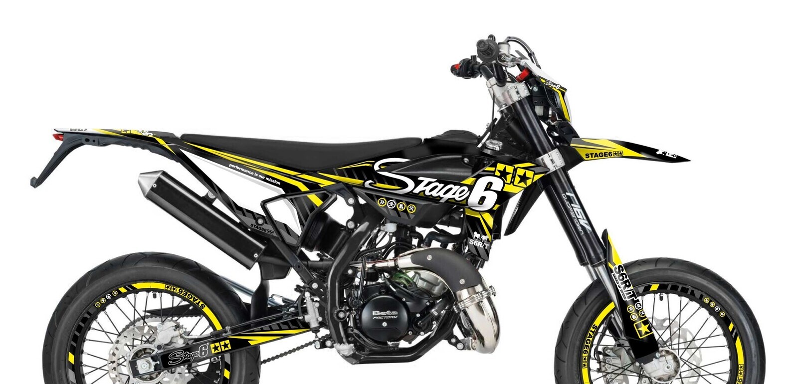 Stage6 Sada samolepek Beta RR od 2021 Stage6, žlutá