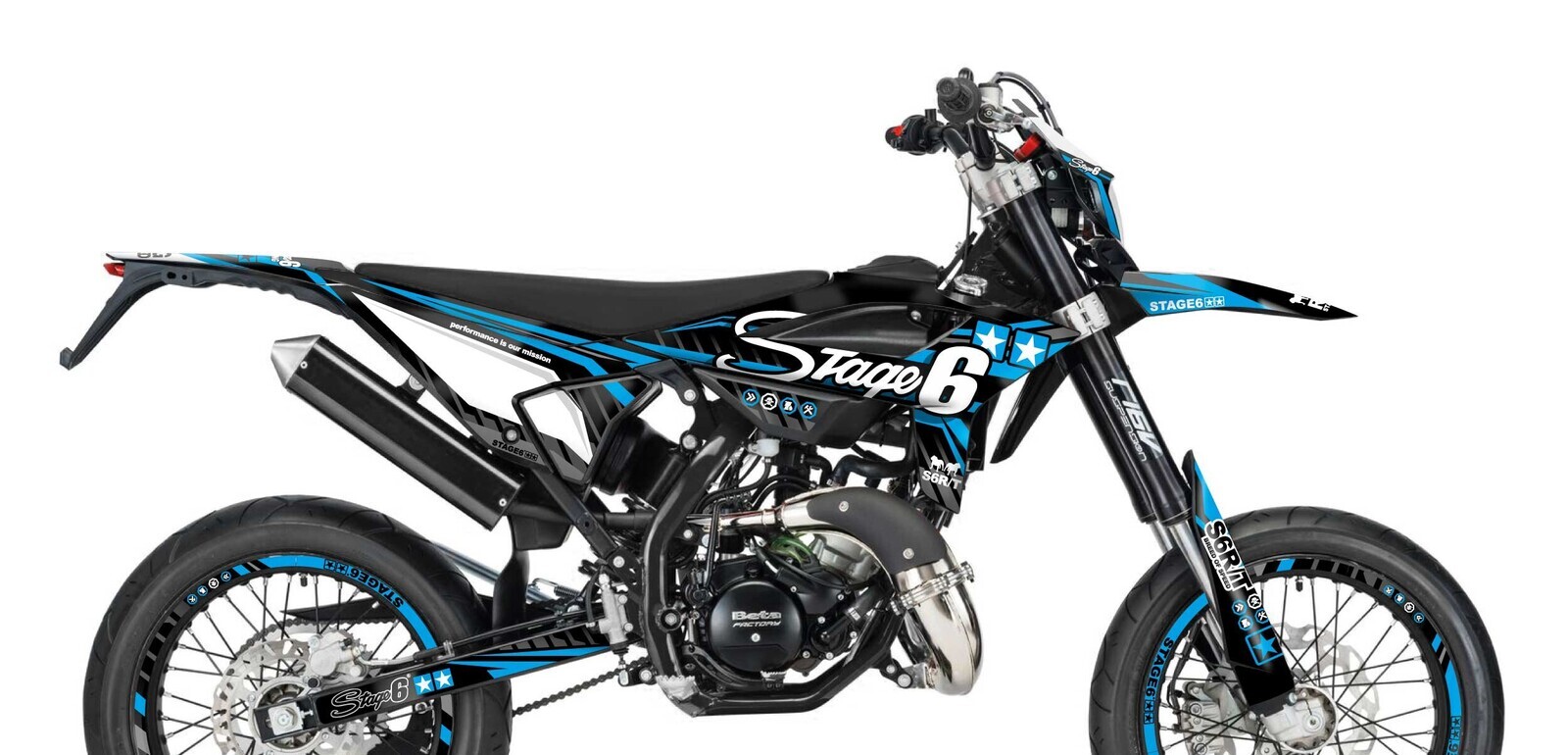 Stage6 Sada samolepek Beta RR od 2021 Stage6, modrá