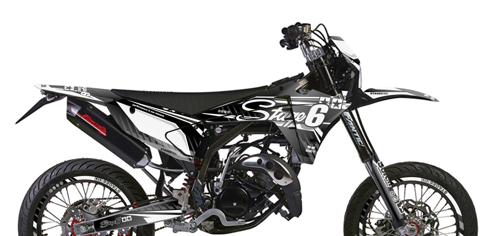 Sada samolepek Fantic XM 50 od 2023 Stage6 bílá