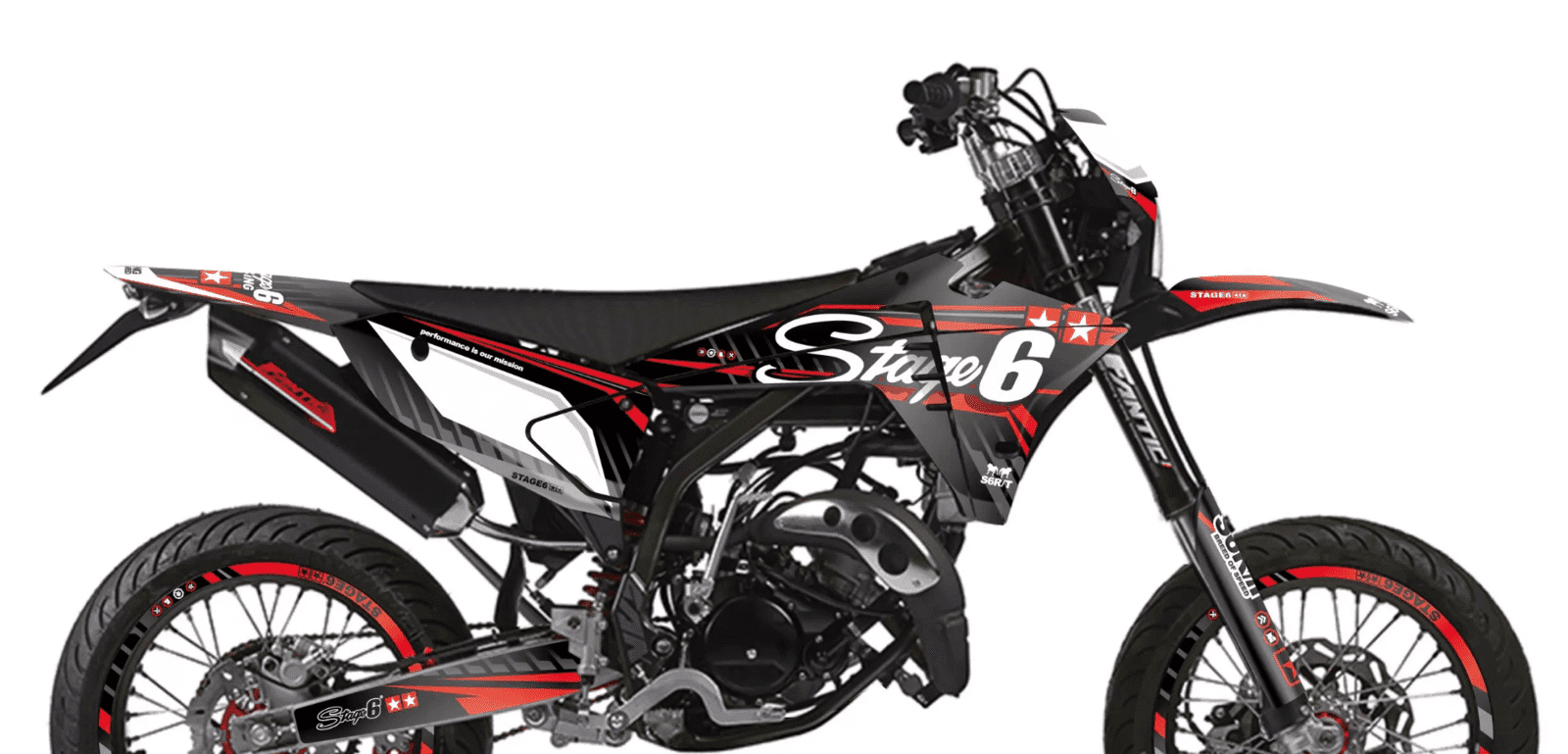 Sada samolepek Fantic XM 50 od 2023 Stage6 červená