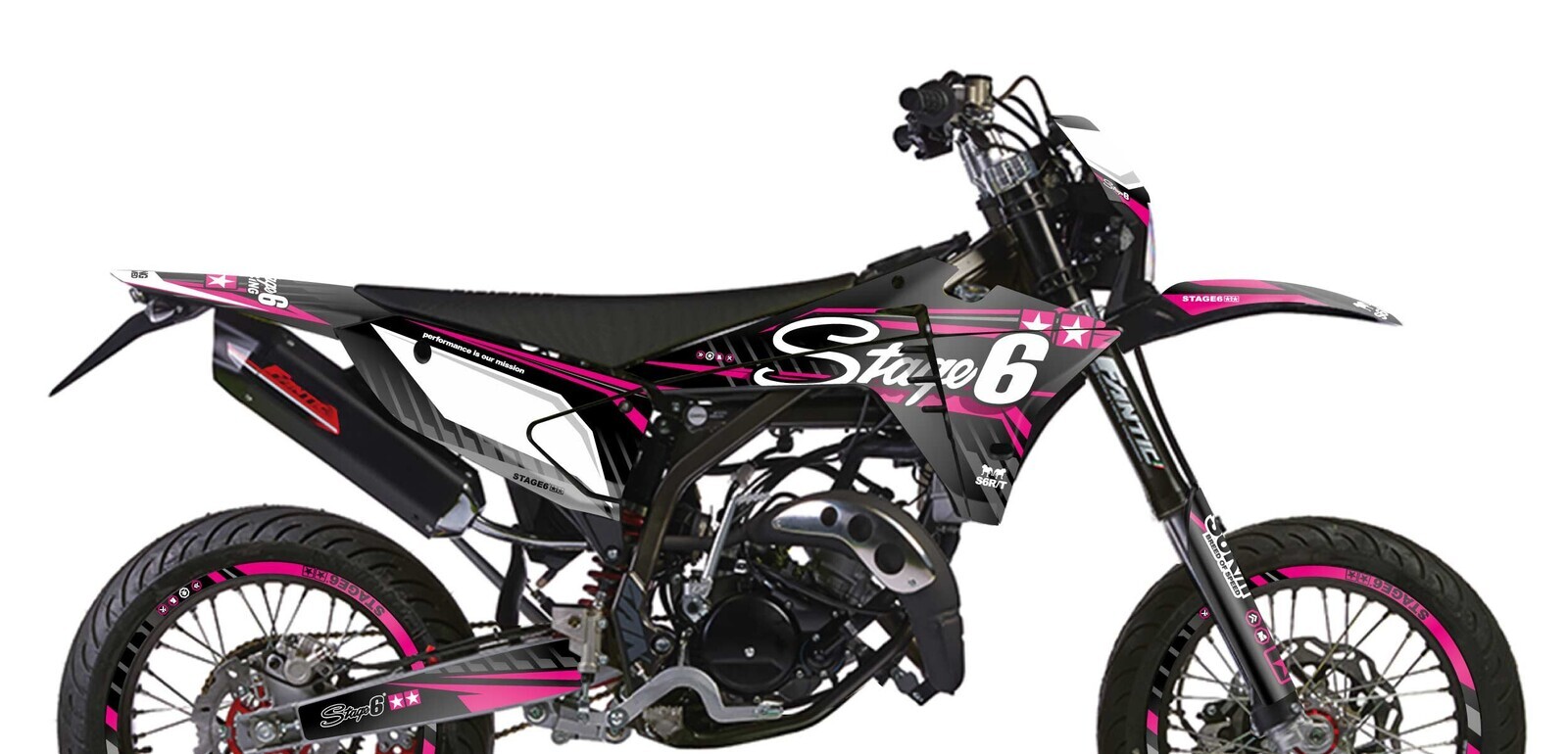 Sada samolepek Fantic XM 50 od 2023 Stage6 růžová