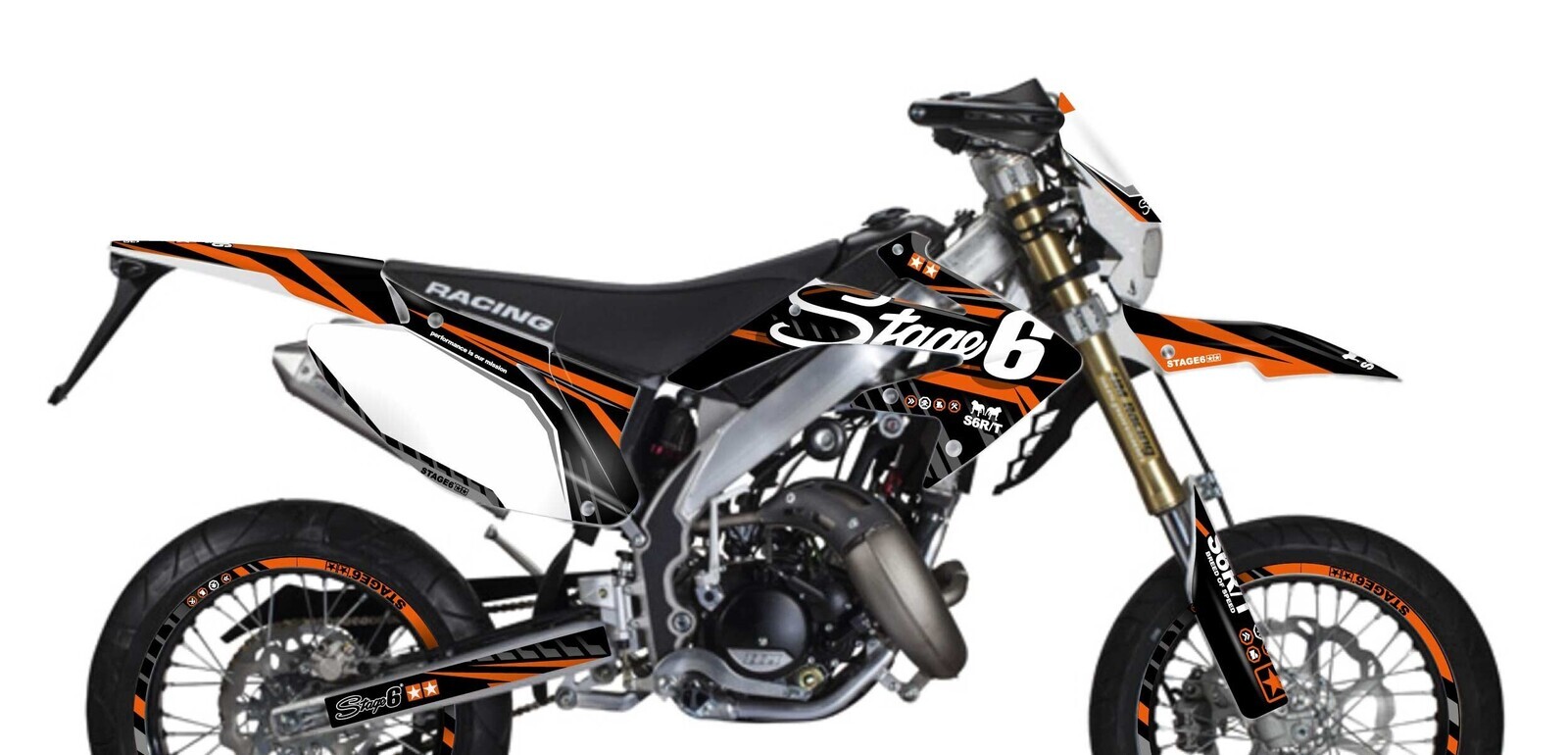 Sada samolepek Honda HM 50 Stage6 oranžová