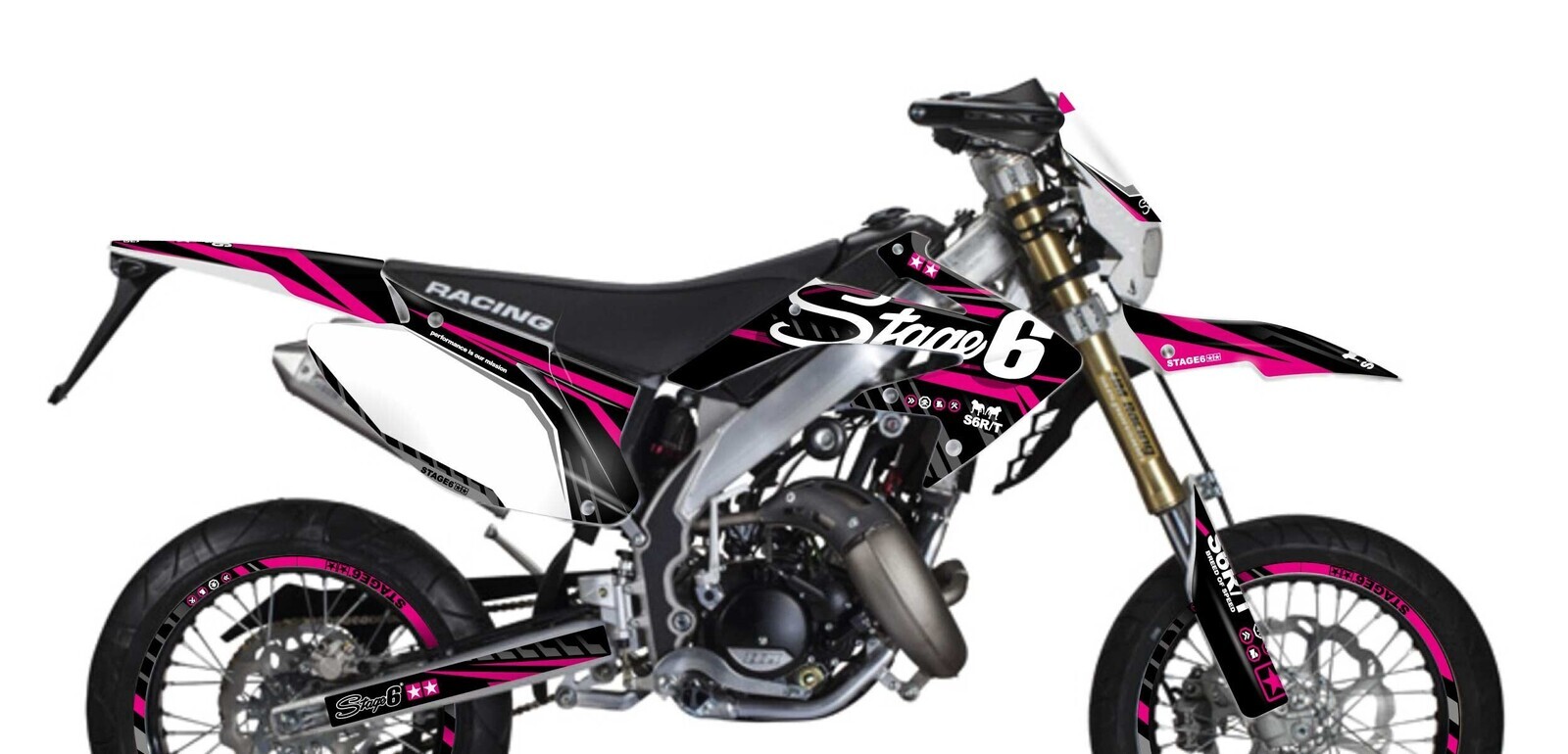 Sada samolepek Honda HM 50 Stage6 růžová