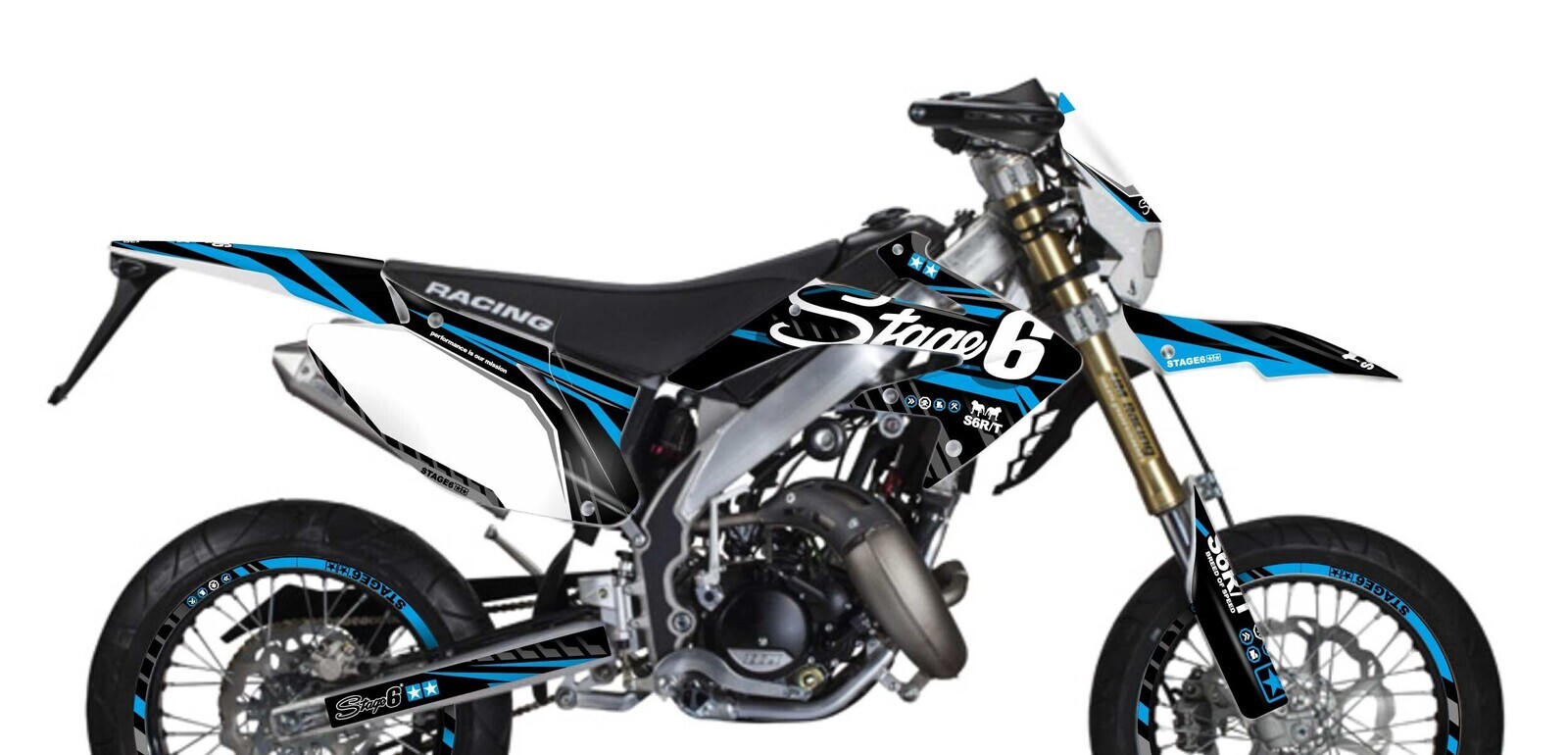 Sada samolepek Honda HM 50 Stage6 modrá