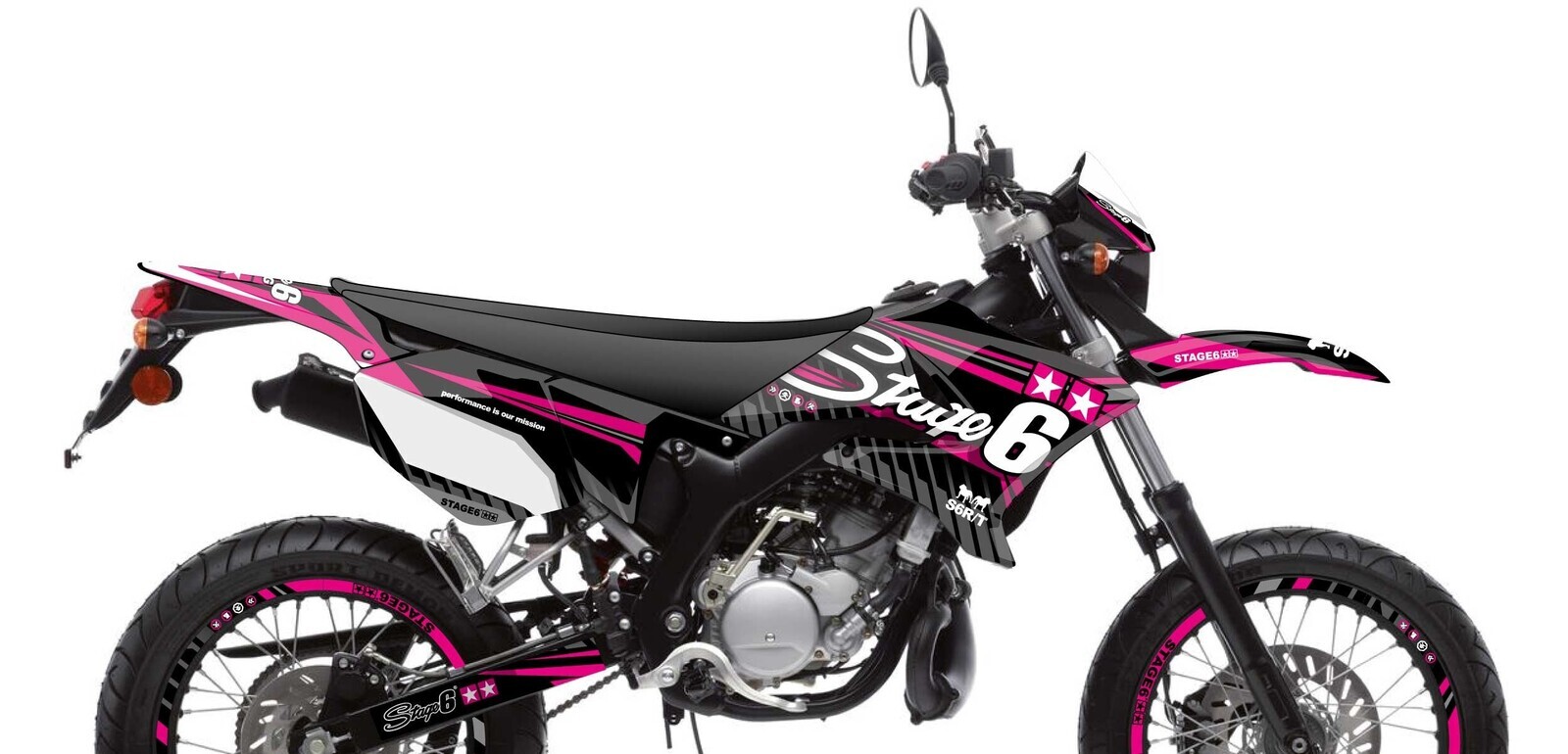 Sada samolepek Yamaha DT 50 Stage6 růžová