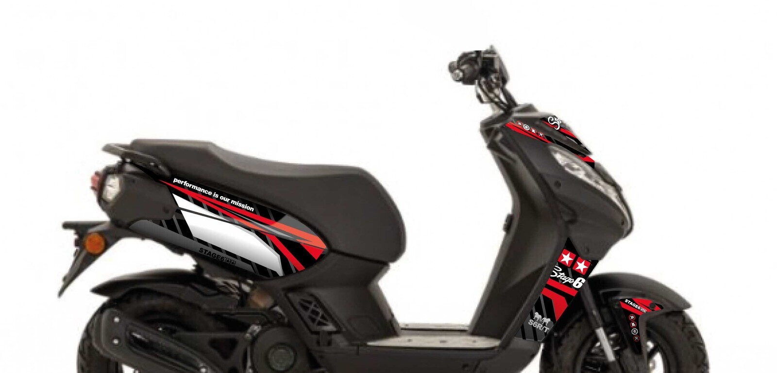 Sada samolepek Peugeot Streetzone Stage6 červená