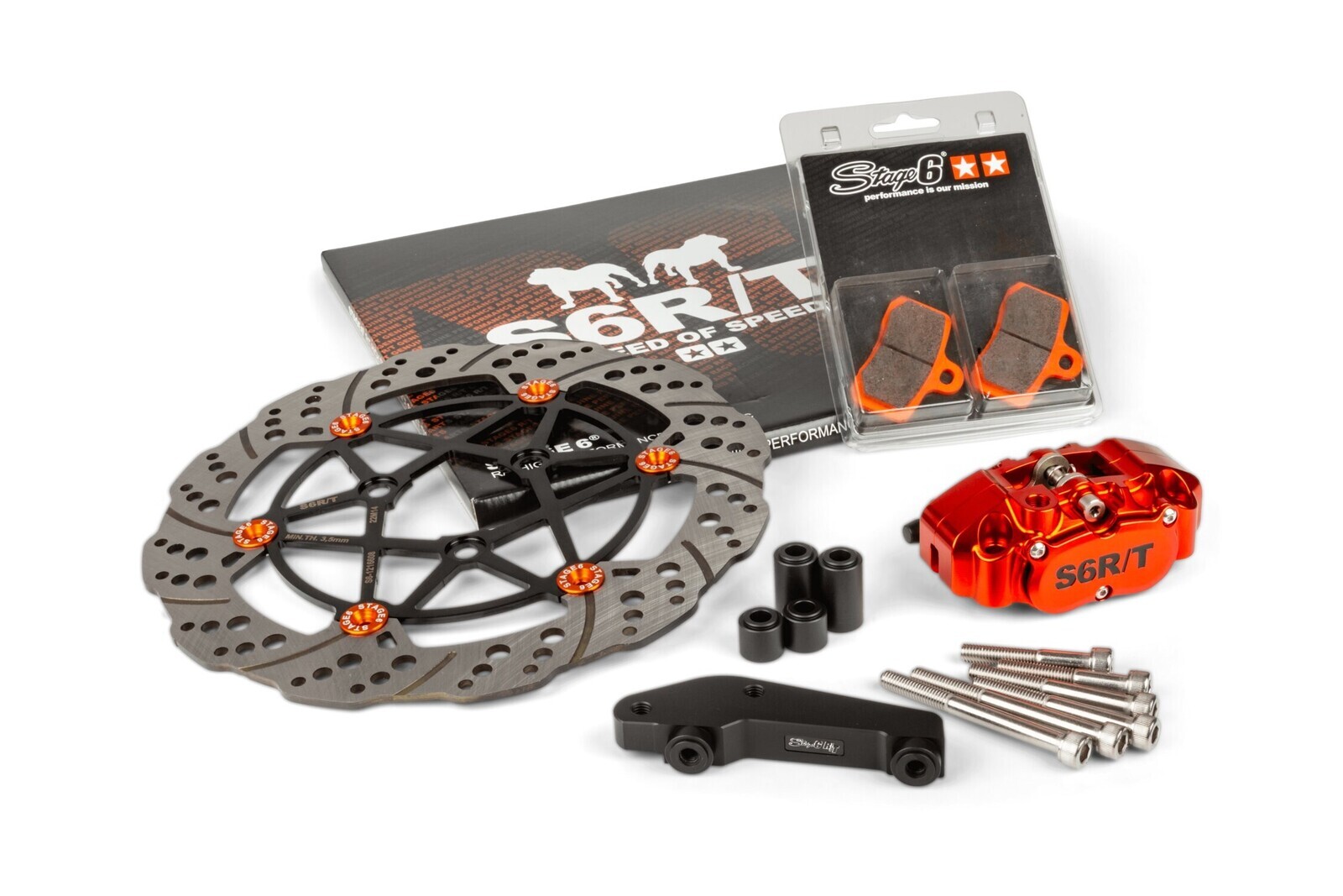 Oversize sada brzdiče 280mm Yamaha Aerox Stage6 R/T oranžová