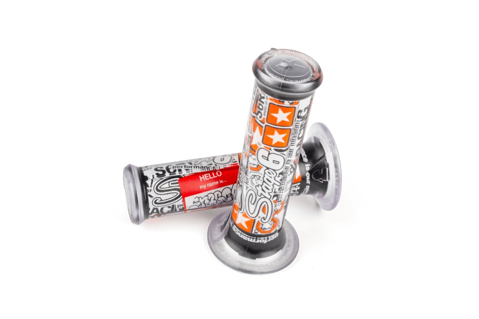 Gripy Stage6 StickerBomb bílá / oranžová