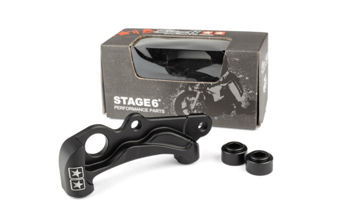 Adaptérem na 4-pístkový brzdový třmen Stage6 R/T Vespa Primavera 50 - 150 eloxovaný