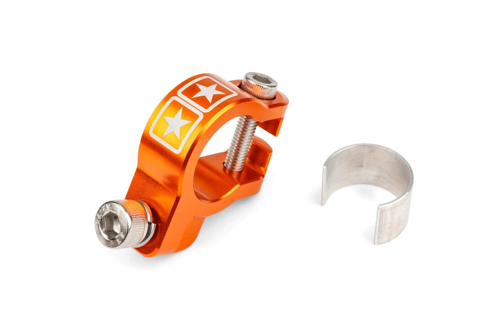 Svorka výfuku Stage6 Alu CNC oranžová