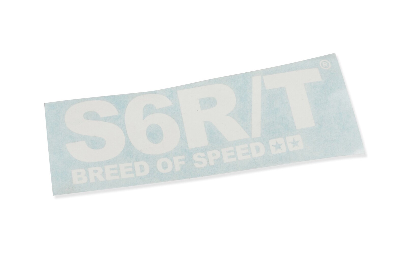 Samolepka Stage6 R/T 140x48mm vyřezávaná bílá