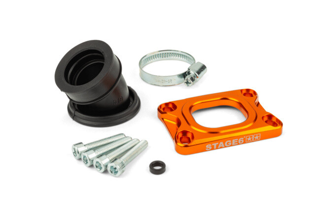 Příruba Stage6 360° AM6 / Derbi oranžová Mikuni TM24