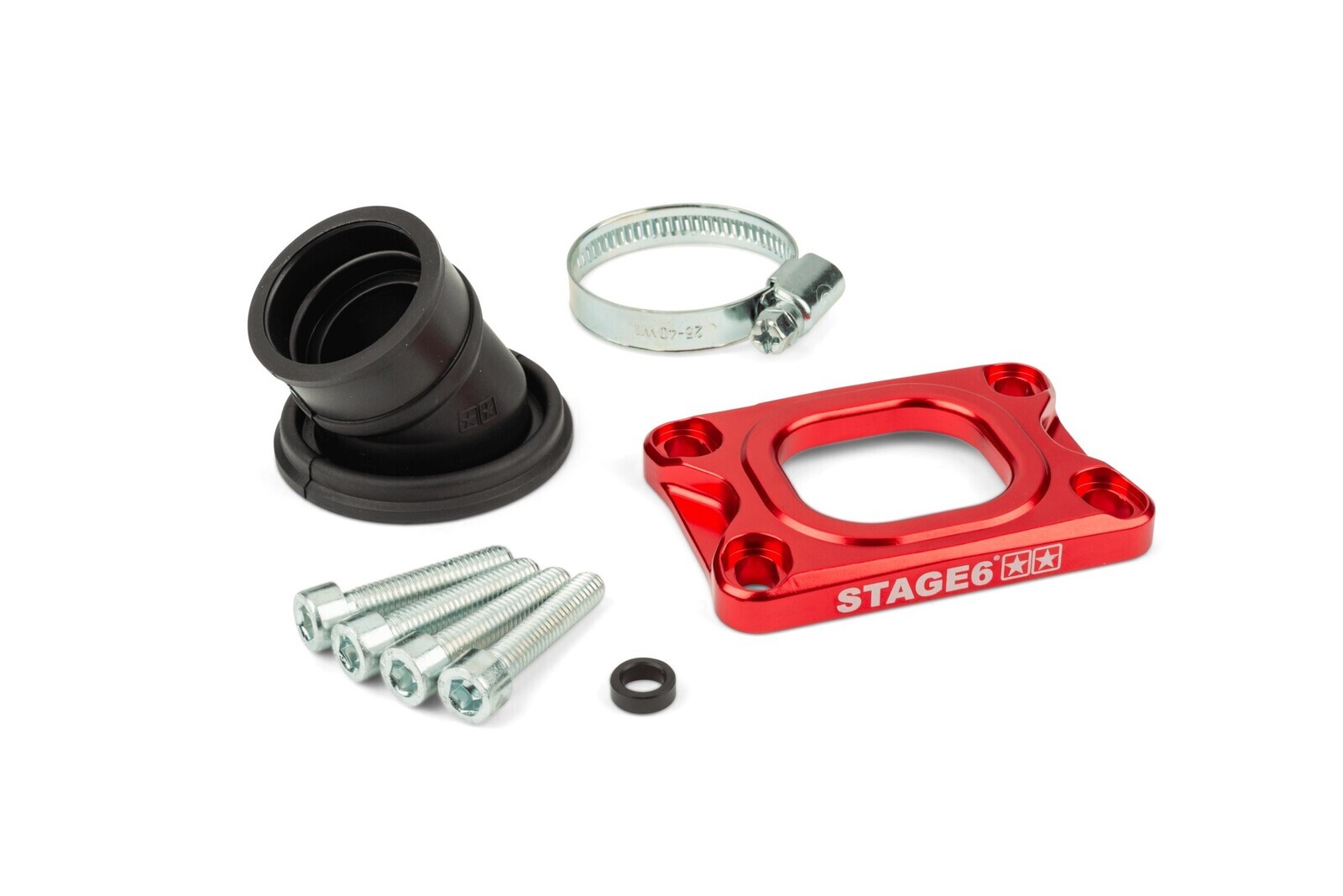 Příruba Stage6 360° AM6 / Derbi červená CP Evolution