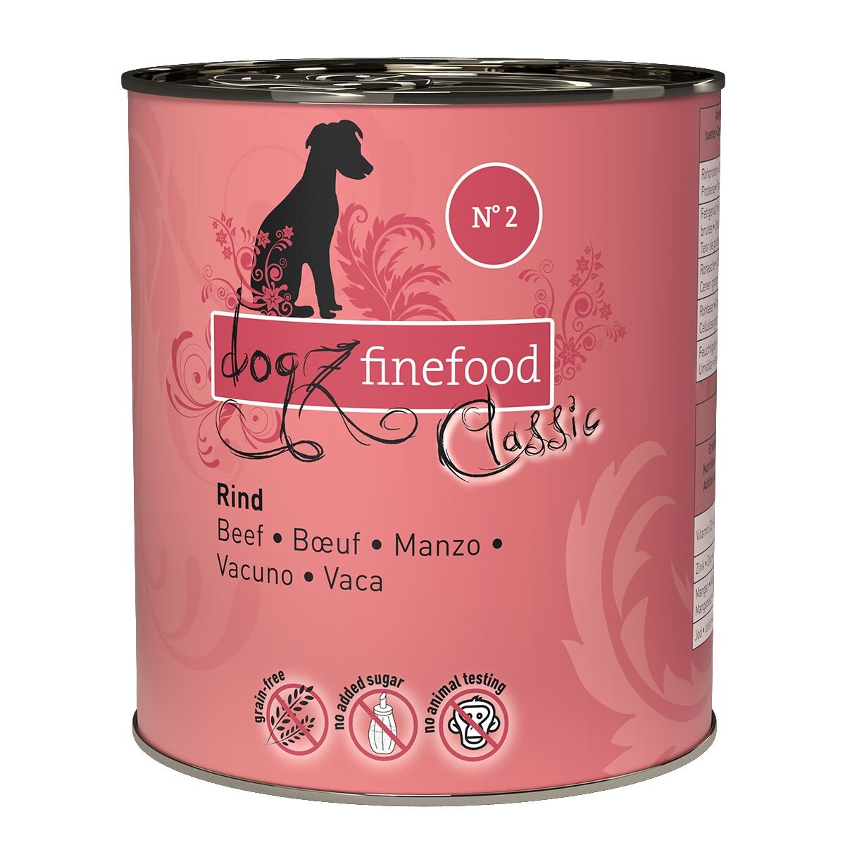 dogz finefood No. 02 hovězí 12 × 800 g