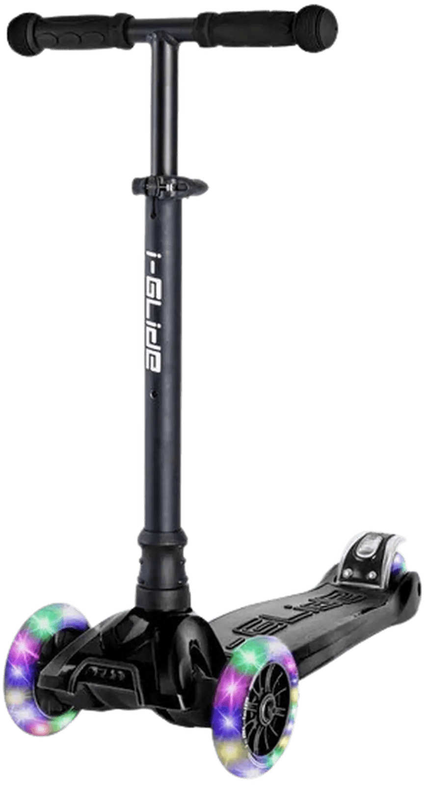 i-Glide - 3 Wheel Kids Scooter LED - Black - Dětská koloběžka