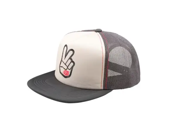 Troy Lee Designs Trucker Snapback Peace Out kšiltovka Vintage White/Carbon Uni.