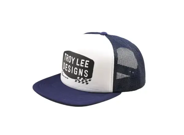 Troy Lee Designs Trucker Snapback Stamp kšiltovka Vintage White/Navy Uni.