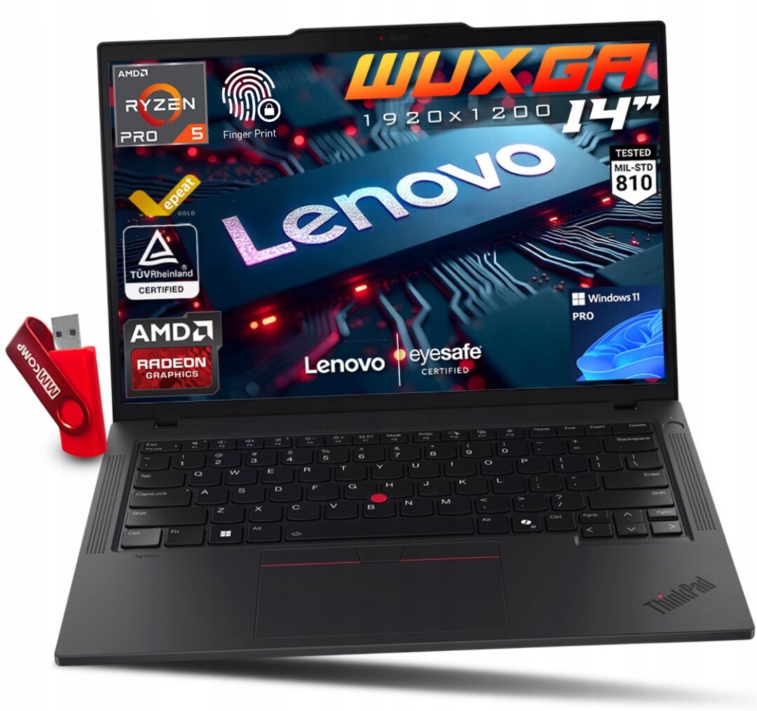 Notebook Lenovo ThinkPad T14 G5 R5 Pro 64GB 4TB Ssd Wuxga Ips Ergonomický