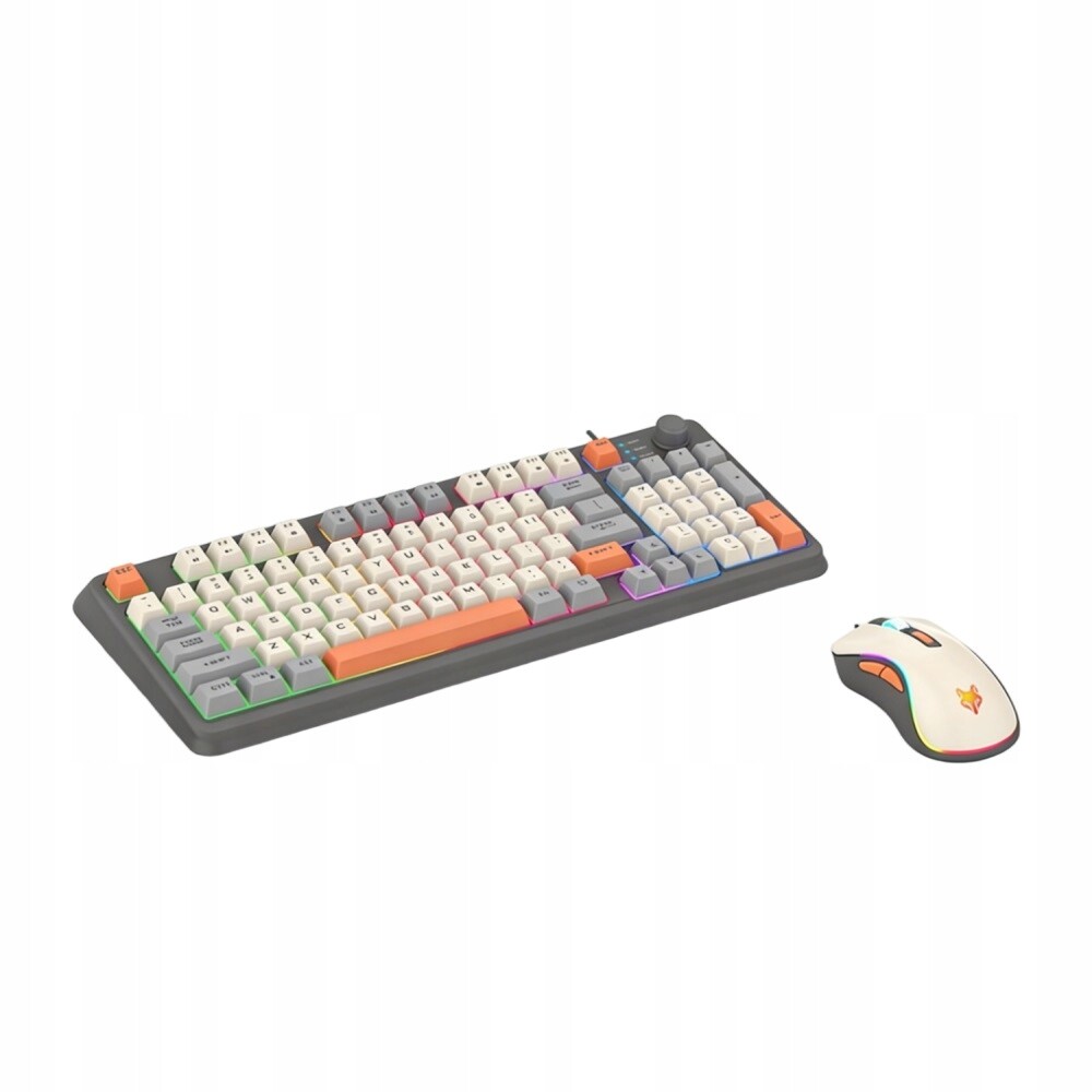 Drátová Myš Podsvícená Mechanická Klávesnice