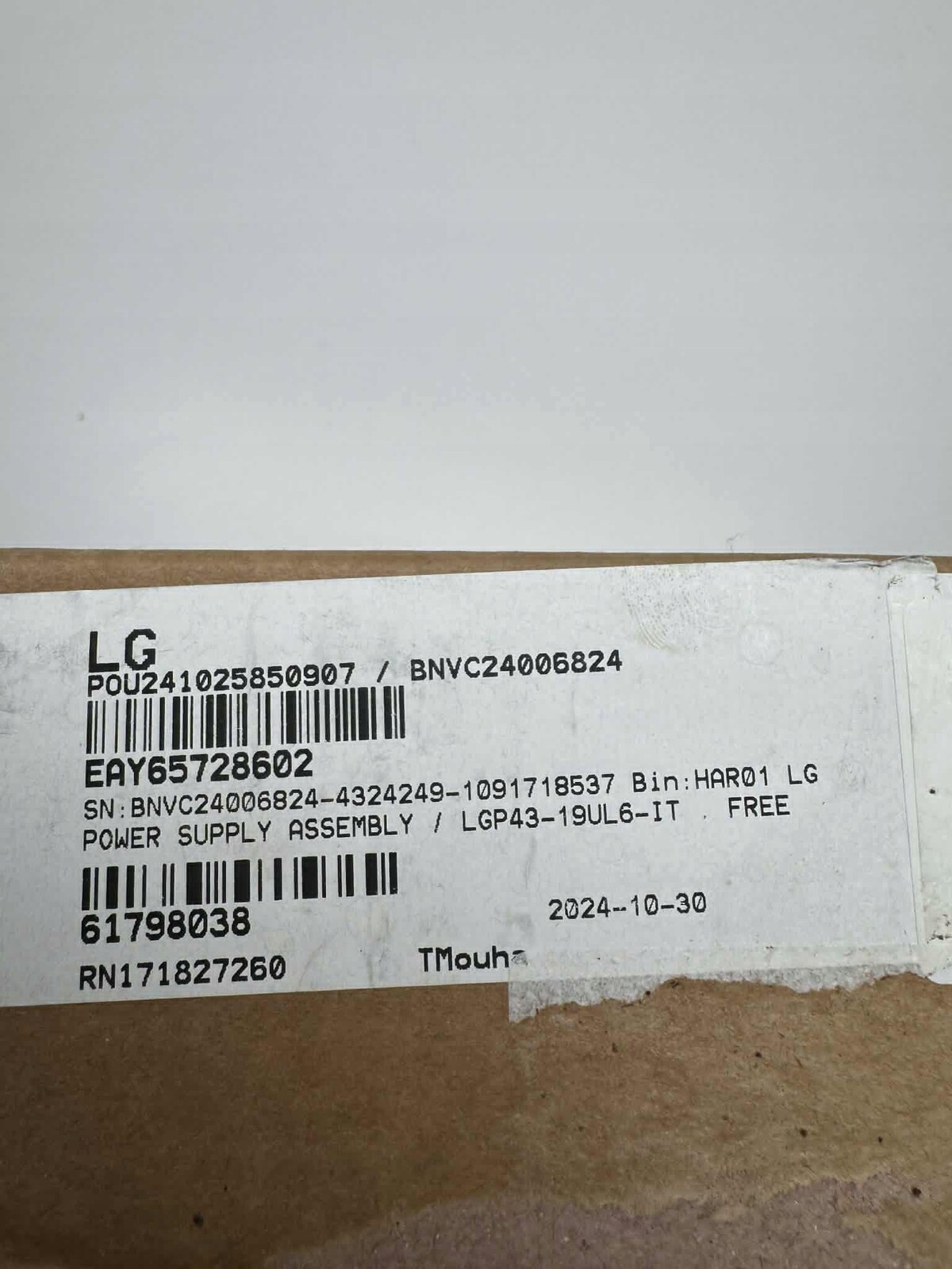 Napájecí modul (Power Supply Board) Lg EAY65728602