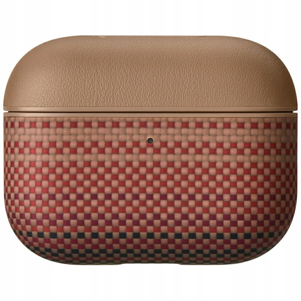 Pouzdro Pitaka z aramidových vláken pro AirPods Pro 3 v barvě západu slunce