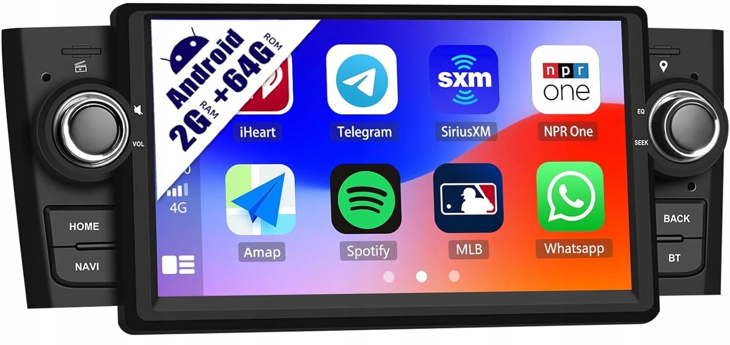 Autorádio Android 13 Fiat Punto 2005-2009 Carplay Android Auto Gps