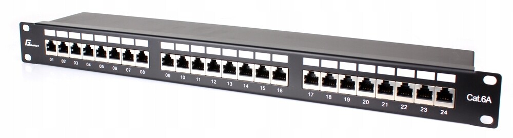 Patch panel 24 portů pro rackové skříně GetFort 19 palců Ftp CAT.6A Ep