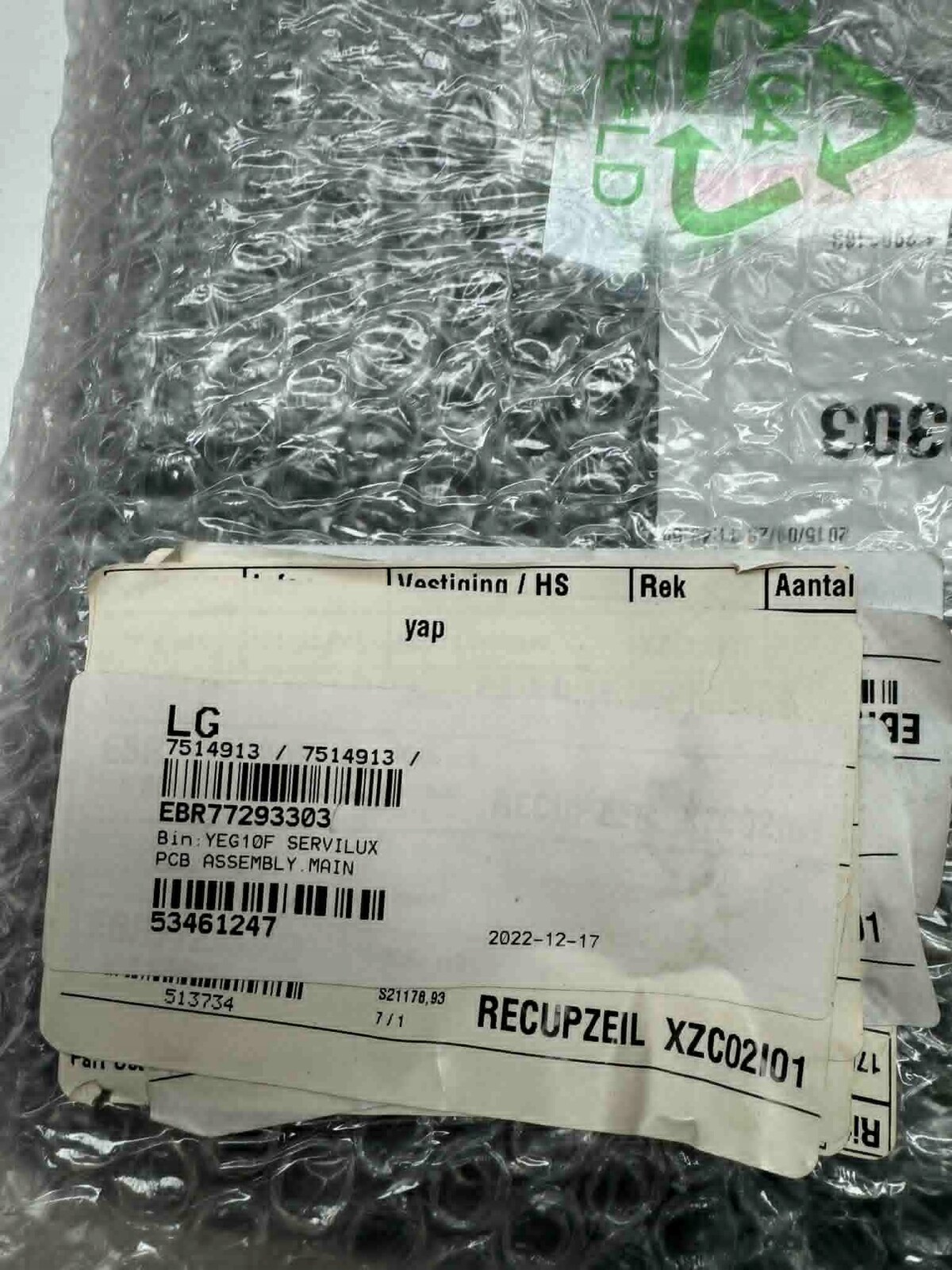 Základní deska Lg EBR77293303 Bpr Total Assembly chladničky