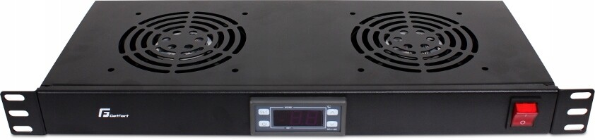 Panel 2 ventilátorů s termostatem skříň rack 1U Ep