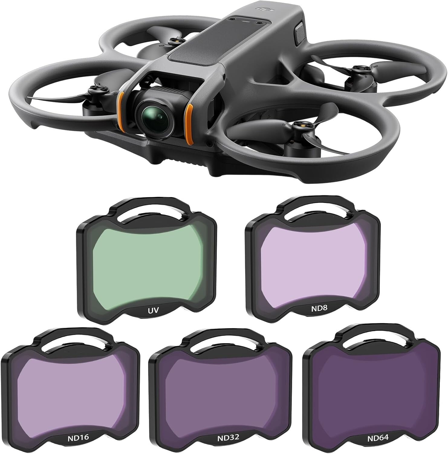 Sada filtrů objektivu pro dron Dji Avata 2, 5 kusů (UV/ND8/ND16/ND32/ND64)