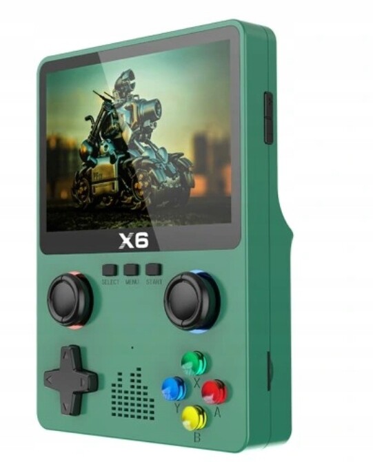 Přenosná konzole X6 s více než 10000 hrami Obrazovka Hd Tv set zelená