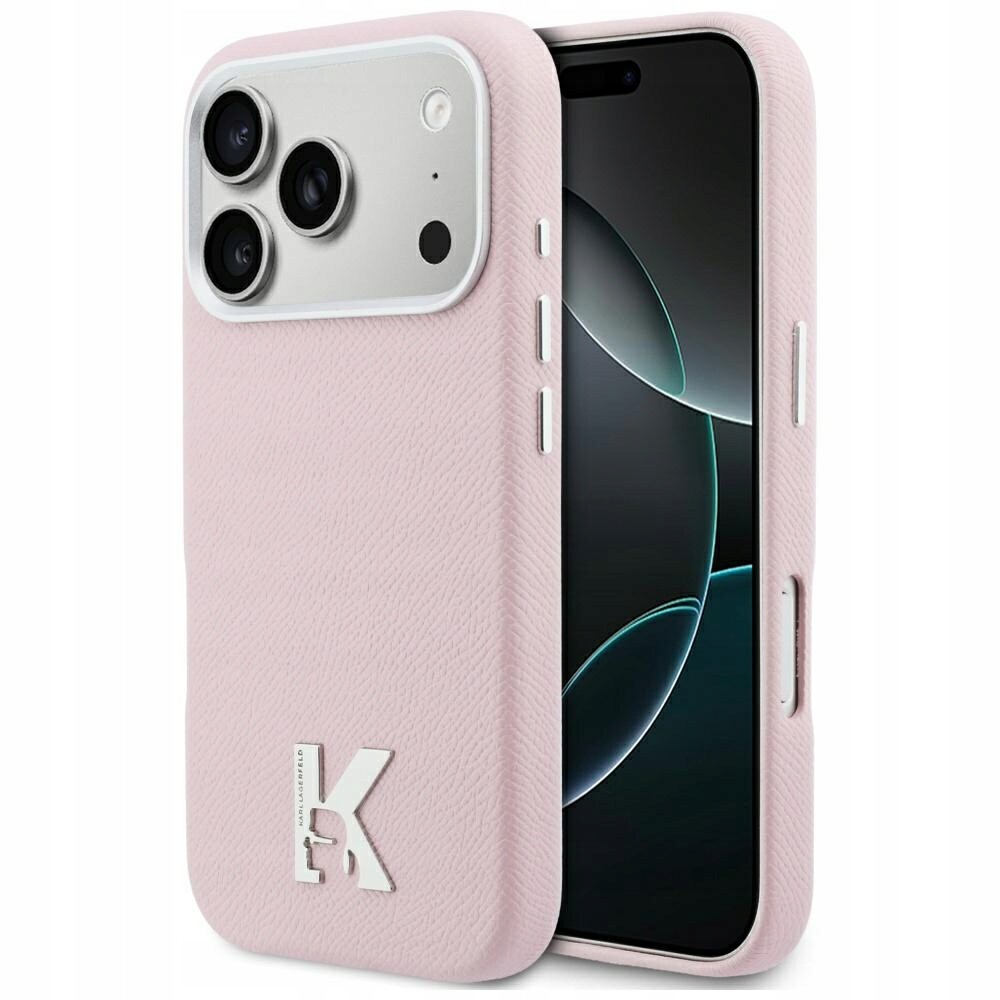 Pouzdro Karl Lagerfeld Karl Head Logo MagSafe pro iPhone 17 Pro Max růžové