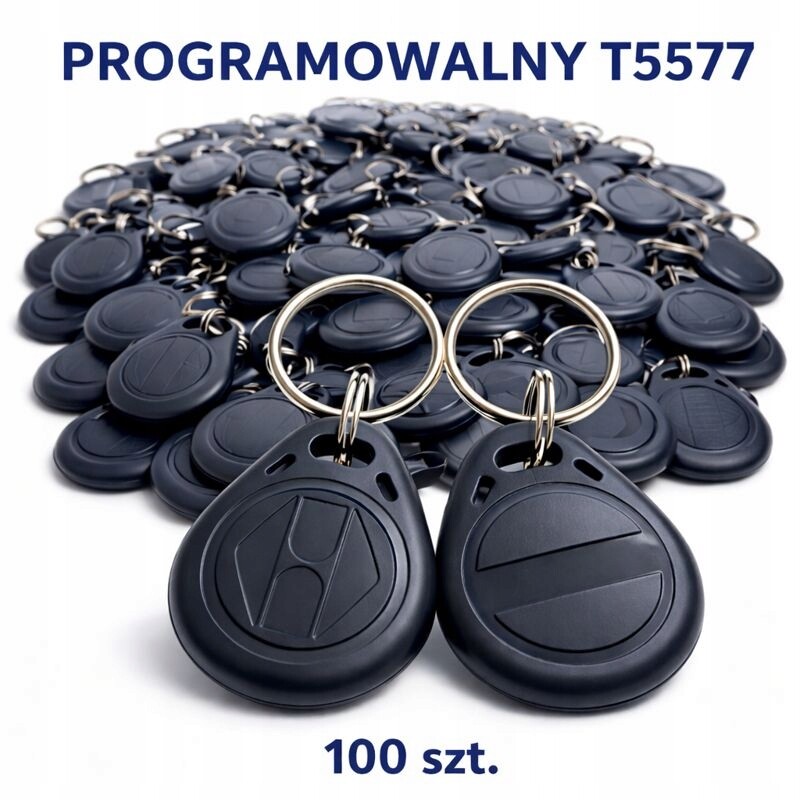 100 Ks Přívěsek Na Klíče Programovatelný Rfid 125kHz T5577 Unique Mia EMB3 Black