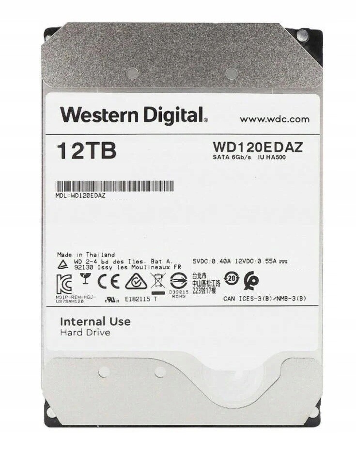 Pevný Disk Wd HA500 WD120EDAZ 12TB 3.5
