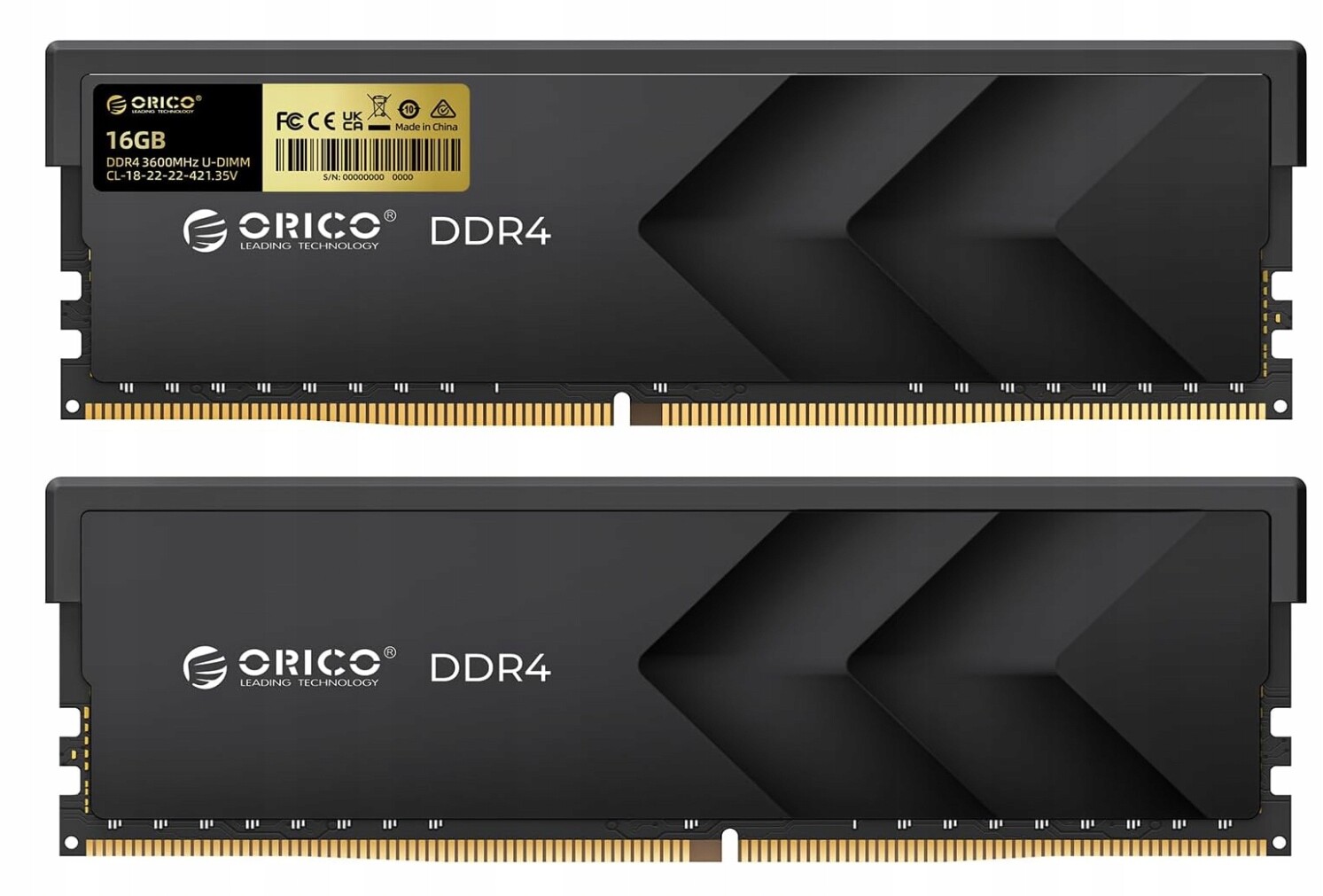 paměť Ram DDR4 32GB (2x16GB) 3600MHz CL18 černá Orico