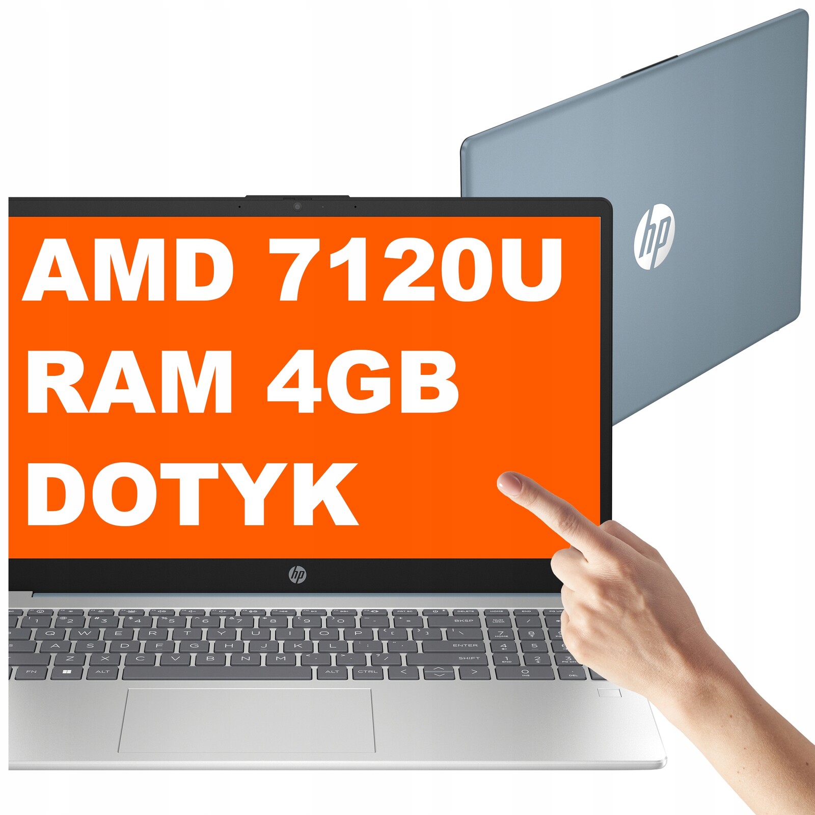 Notebook Hp 15 Amd 7120U Ssd 128GB Dotyk Podsvícená klávesnice