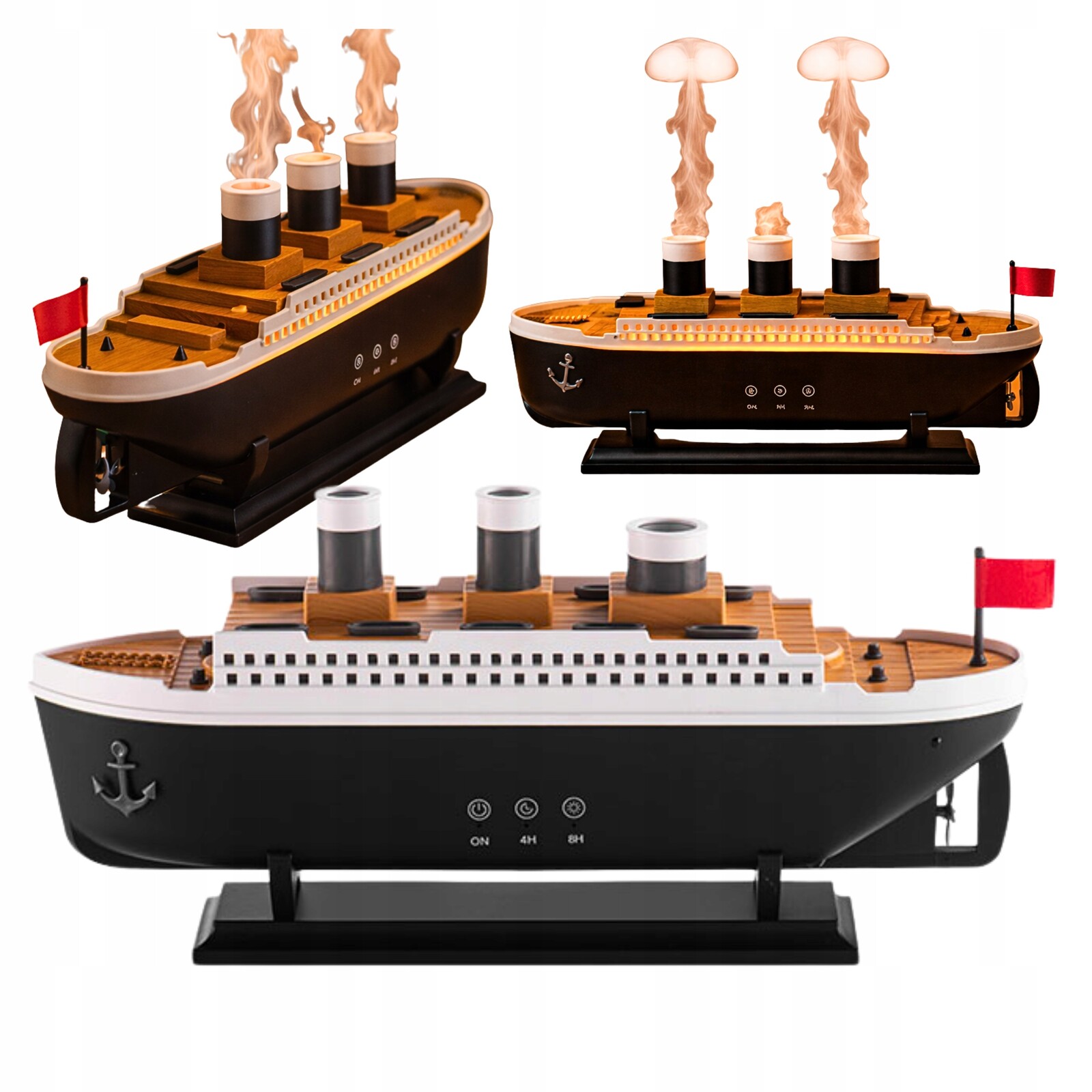 Zařízení pro zvlhčování vzduchu Loď Titanic Parní Difuzér dálkové ovládání