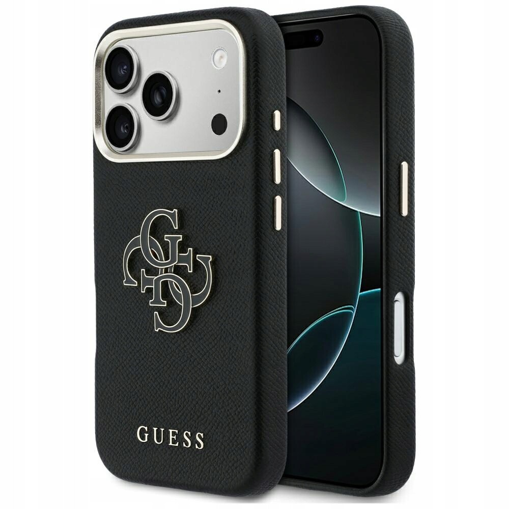 Pouzdro Guess Fw Resin Logo pro iPhone 17 Pro, černé