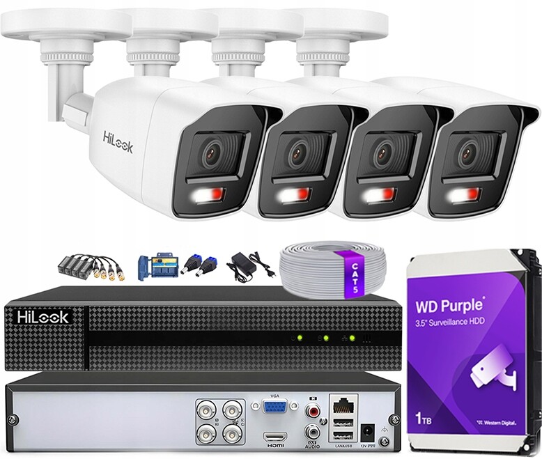 Monitorovací sada 4 kamer 2Mpx Hybrid Light Led/ir Aplikace Detekce