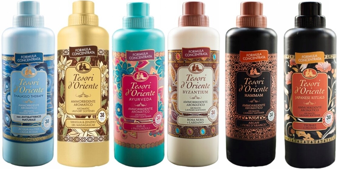 Tesori d'Oriente Sada 6 italských avivážních přípravků 760 ml Tvabhj